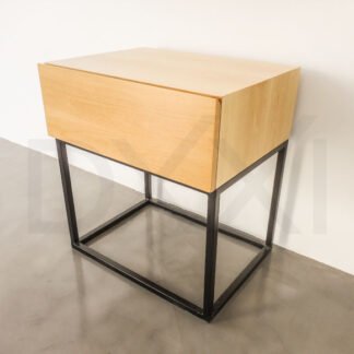 Mesita de Luz Madera y Hierro